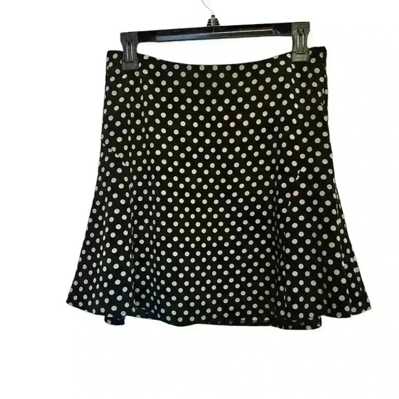 Outback Red black and tan polka dot flounce skirt with side zip, XS - Picture 1 of 5
